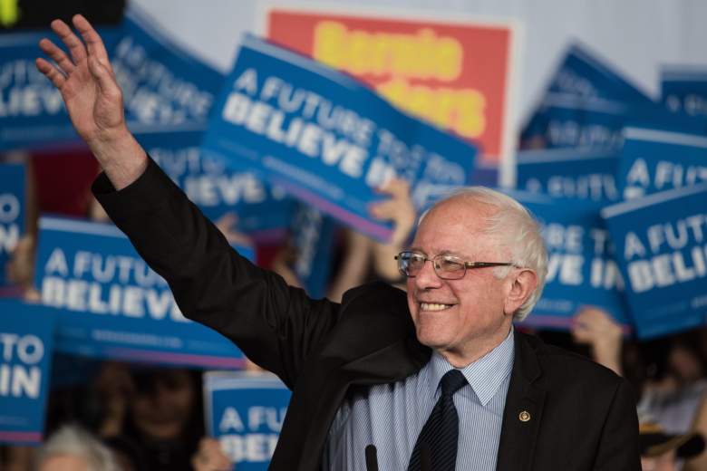 CHARLOTTE, NC - MARCH 14: Democratic presidential candidate, Sen. Bernie Sanders (D-VT) waves to the crowd at a campaign rally March 14, 2016 in Charlotte, North Carolina. The North Carolina Democratic primary will be held March 15. (Photo by Sean Rayford/Getty Images)