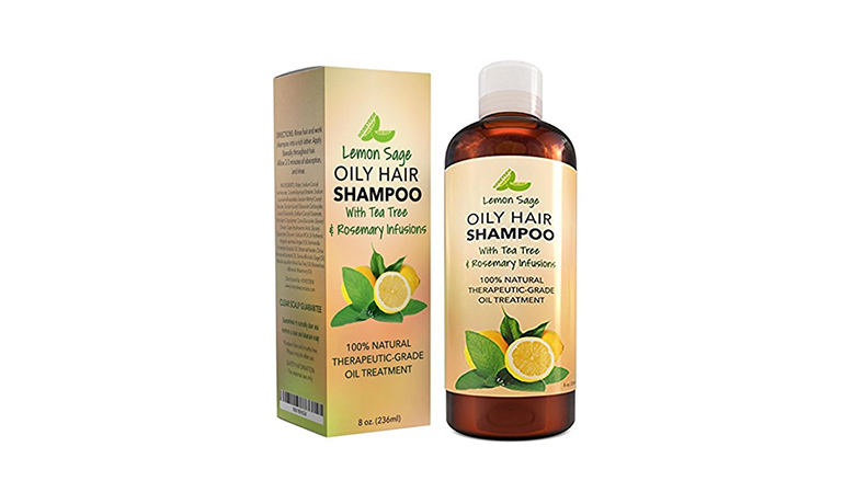 Lemon Sage oily hair shampoo with tea tree oil