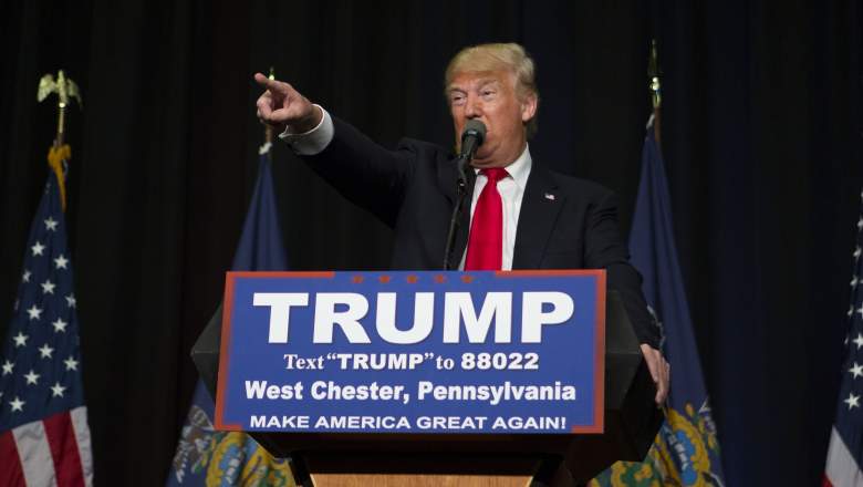 Donald Trump, here at a campaign rally in Pennsylvania, is poised to romp in Maryland. (Getty)