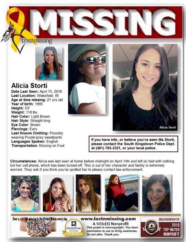 Alicia Storti Missing Poster