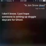 game of thrones siri, game of thrones siri jokes, game of thrones siri questions