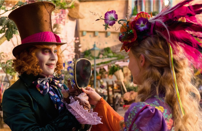 Johnny Depp Mad Hatter, Mia Wasikowska Alice, Alice Through the Looking Glass movie, Alice Through the Looking Glass trailer