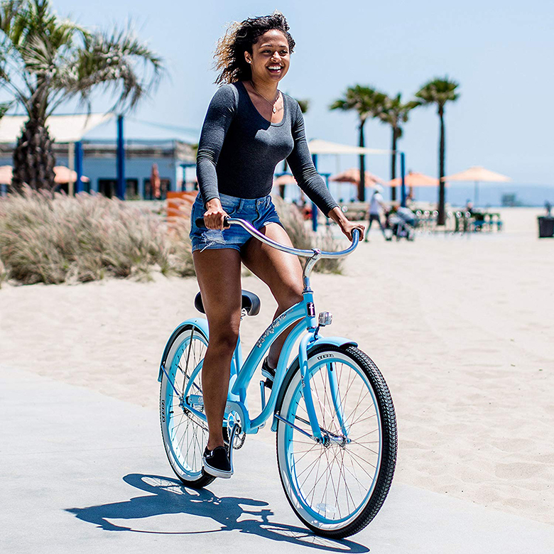 urban lady beach cruiser bicycle