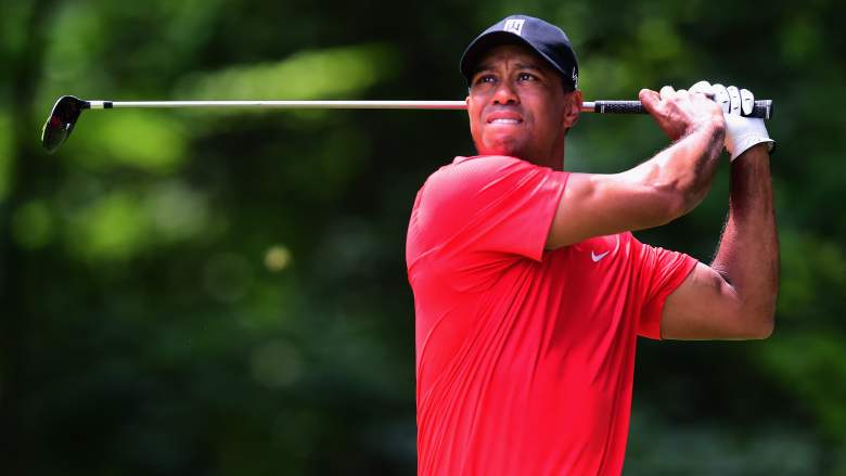 watch tiger woods hit three straight shots into the water