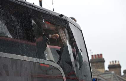 WATCH: West Ham Fans Smash Manchester United Coach Outside Upton Park