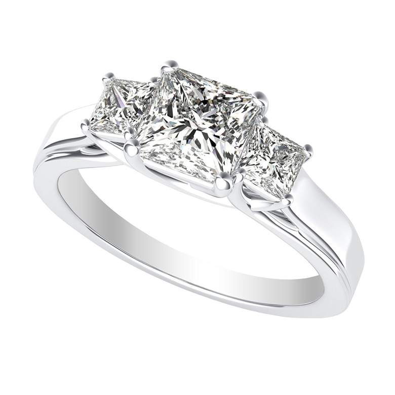 Gold Princess Cut engagement ring