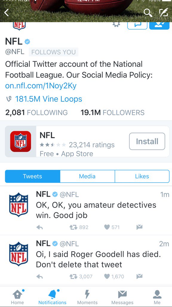 NFL, Twitter