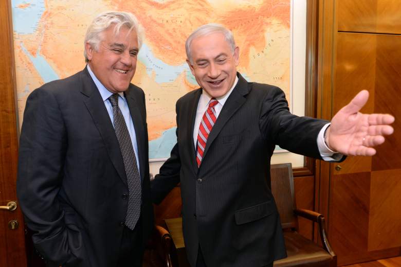 Benjamin Netanyahu and Jay Leno, Benjamin Netanyahu smile, Jay Leno Israel, Jay Leno 2014