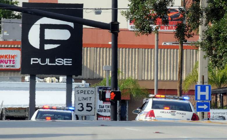 Orlando police officers seen outside of Pulse nightclub after a fatal shooting and hostage situation on June 12. (Getty)