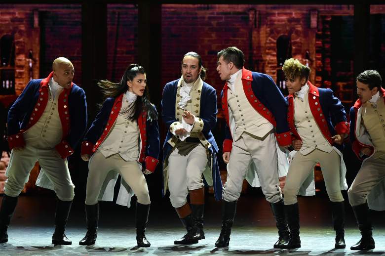 NEW YORK, NY - JUNE 12: Lin-Manuel Miranda and the cast of 'Hamilton' perform onstage during the 70th Annual Tony Awards at The Beacon Theatre on June 12, 2016 in New York City. (Photo by Theo Wargo/Getty Images for Tony Awards Productions)