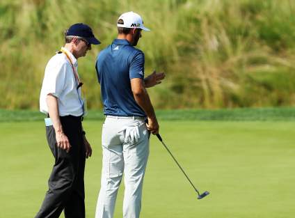 WATCH: Dustin Johnson Touches Ball With Putter on 5th Green