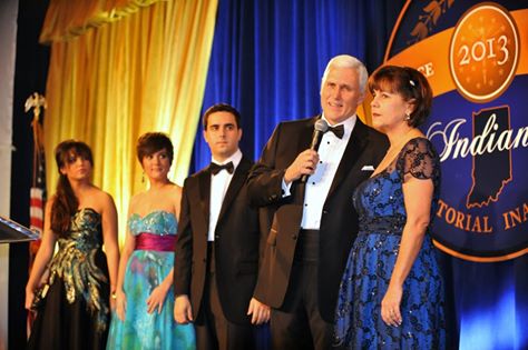 Audrey (far left) with her parents and siblings at the 2013 Inaugural Ball.