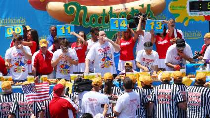 WATCH: Joey Chestnut Wins Ninth Nathan’s Hot Dog Eating Contest