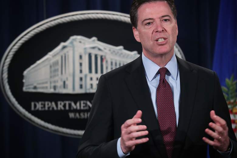 WASHINGTON, DC - MARCH 24: FBI Director James Comey speaks during a news conference for announcing a law enforcement action March 24, 2016 in Washington, DC. A grand jury in the Southern District of New York has indicted seven Iranian who were employed by two Iran-based computer companies that performed work on behalf of the Iranian Government, on computer hacking charges related to their involvement in an extensive campaign of over 176 days of distributed denial of service (DDoS) attacks. (Photo by Alex Wong/Getty Images)