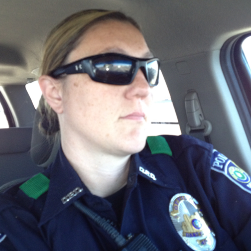 Misty McBride, a DART police officer who news accounts says was wounded in the Dallas attack.
