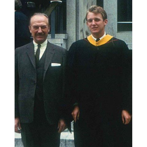 Donald Trump with his father after his graduation from Wharton School of Finance. (Facebook)