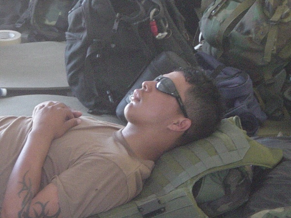 Officer Zamarripa during his military years. (Go Fund Me site set up to help his family).