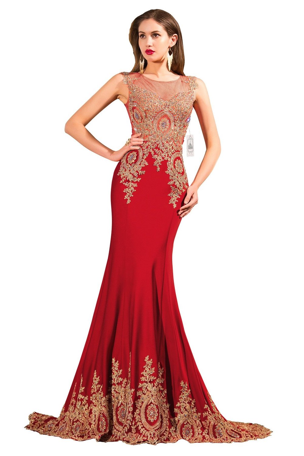 bridal dresses red and golden