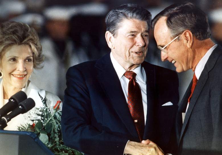 George Bush and Ronald Reagan and Nancy Reagan
