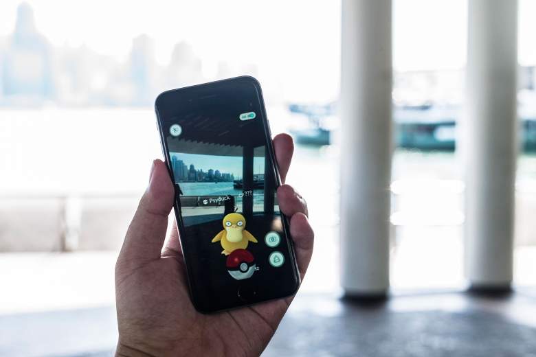 HONG KONG - JULY 25: Pokemon species Psyduck is seen in the Pokemon Go game on July 25, 2016 in Tsim Sha Tsui, Hong Kong. "Pokemon Go," which has been a smash-hit across the globe was launched in Hong Kong on 25th July. Since its global launch, the mobile game has been an unexpected megahit among users who have taken to the streets with their smartphones. (Photo by Lam Yik Fei/Getty Images)