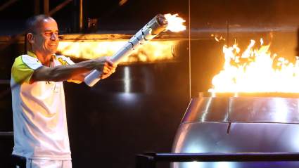 WATCH: Vanderlei de Lima Lights the Rio Olympic Cauldron