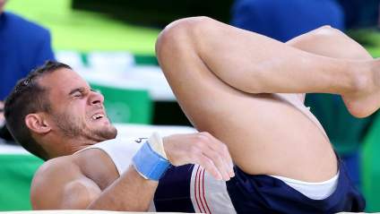 WATCH: Gymnast Samir Ait Said Breaks His Leg at the Olympics & Is Dropped by Paramedics [GRAPHIC]