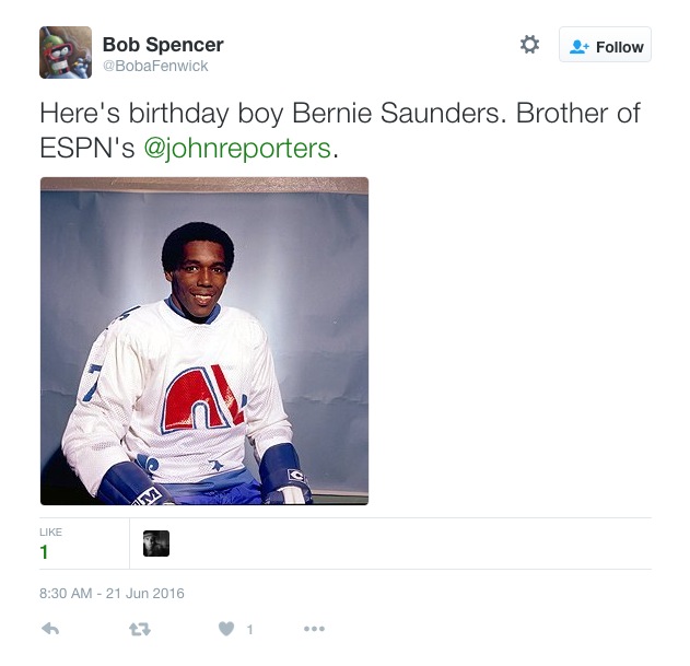 Bernie Saunders, John Saunders Brother