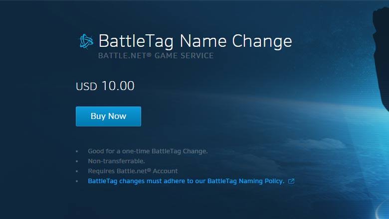 Blizzard selling BattleTag changes