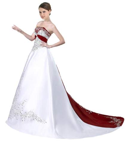 red and white wedding dress, white and red wedding dresses, red and white dress, red wedding gowns, long sleeve wedding dress, wedding gowns online, wedding dress with red, red bridal dresses, colored wedding dresses, red and white wedding, red bridal gown