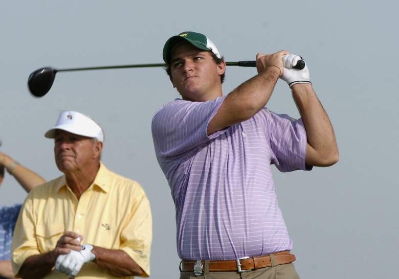 Arnold Palmer's grandson, San Saunders, tees off during final-round play in the Office Deport Father/Son Challenge at ChampionsGate Resort near Orlando, Florida December 5, 2004. (Photo by A. Messerschmidt/Getty Images)