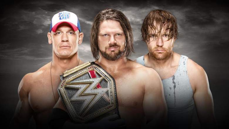 John Cena AJ Styles Dean Ambrose, no mercy main event, no mercy triple threat