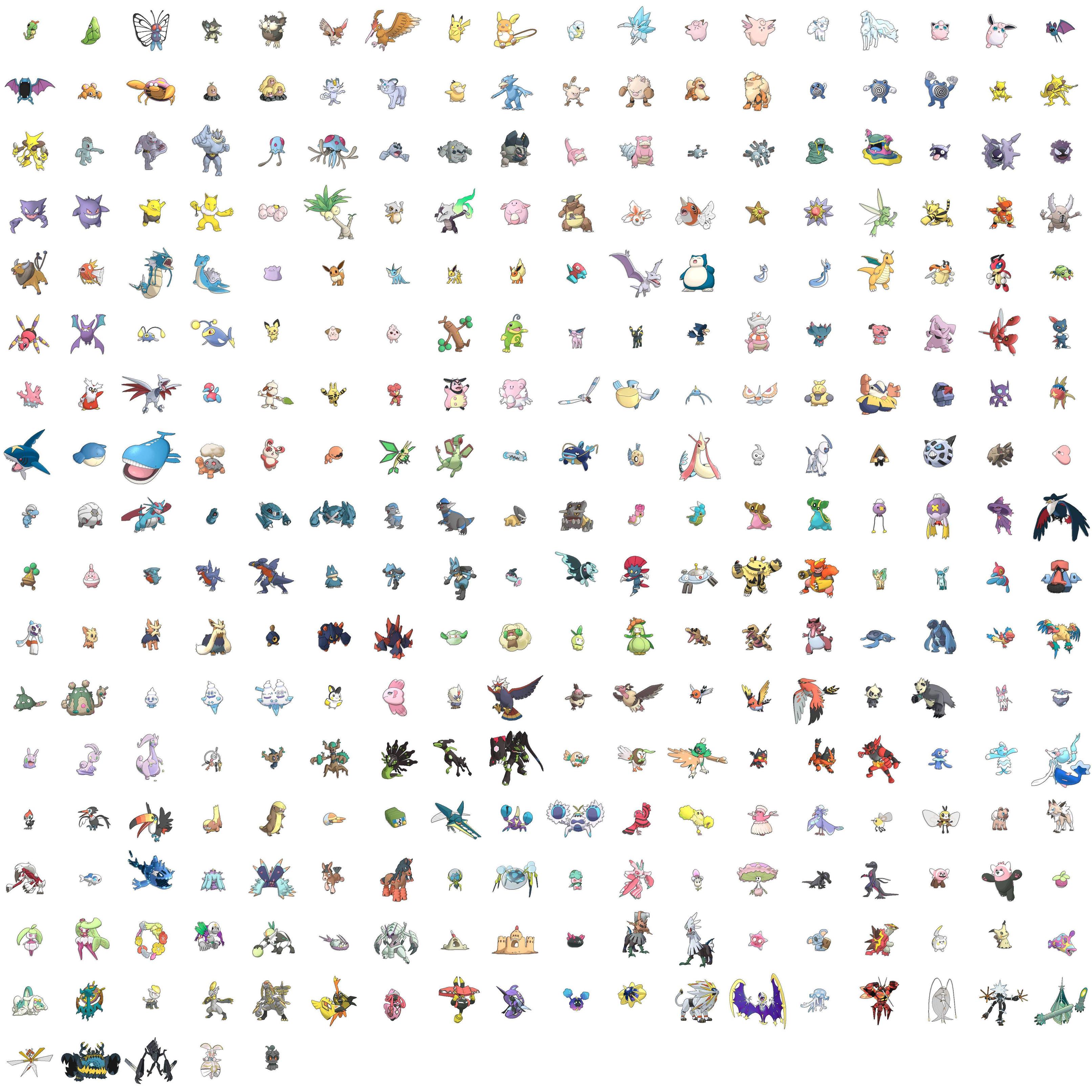 Full Alola Pokedex Leak What Can Be Caught In Pokemon Sun And Moon