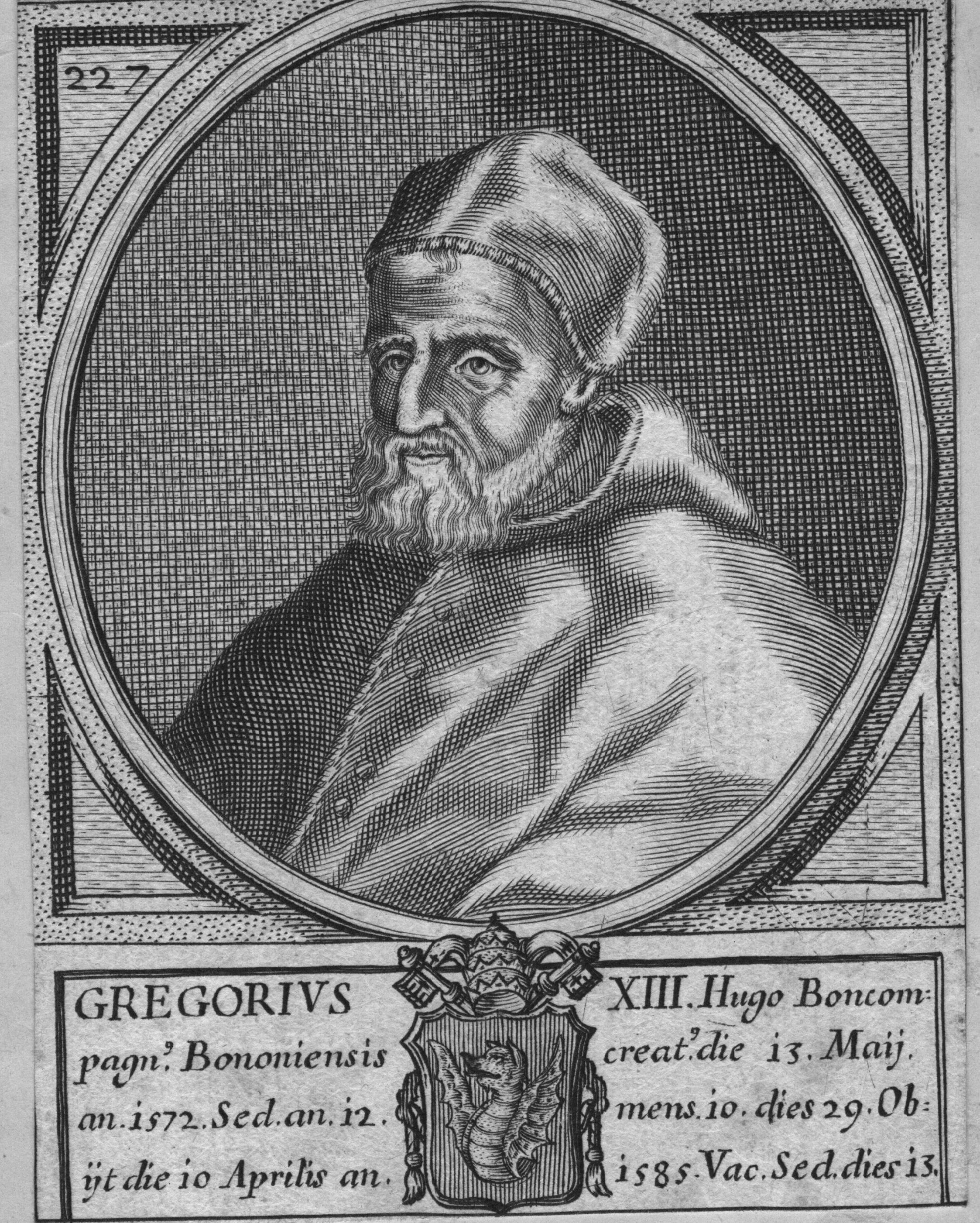Circa 1583, Pope Gregory XIII who introduced the reformed Gregorian calendar. (Photo by Hulton Archive/Getty Images)