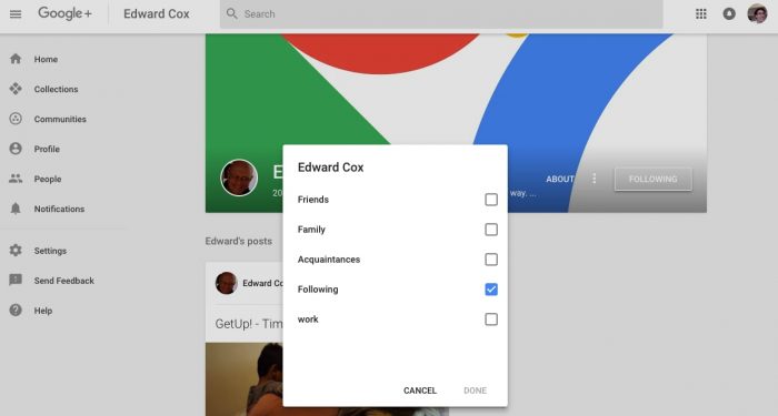 Google plus privacy settings