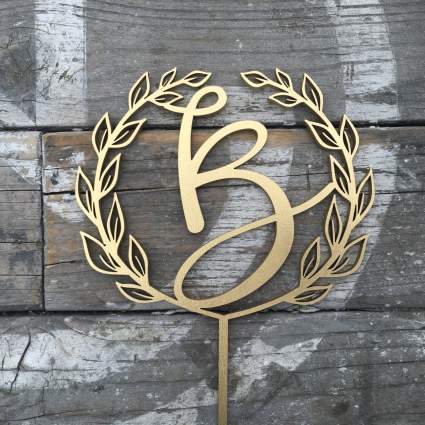 monogram cake topper, wedding cake toppers, monogram wedding cake toppers, letter cake toppers, custom cake toppers