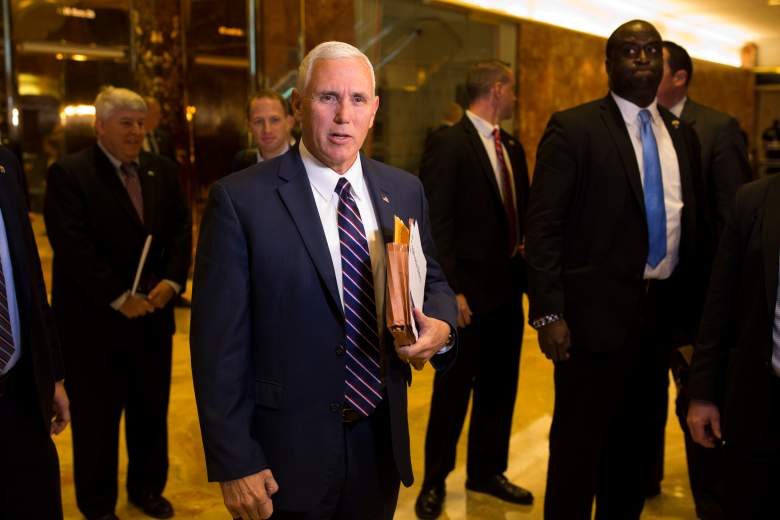 Mike Pence at Trump Tower on November 18. (Getty)