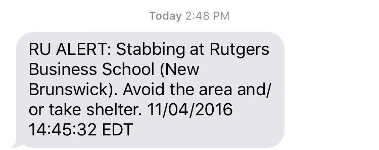 Rutgers Business School Stabbing