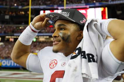 ‘Freaky’ Jalen Hurts Wins Eagles Bet, Rookie OT Wears Alabama Gear