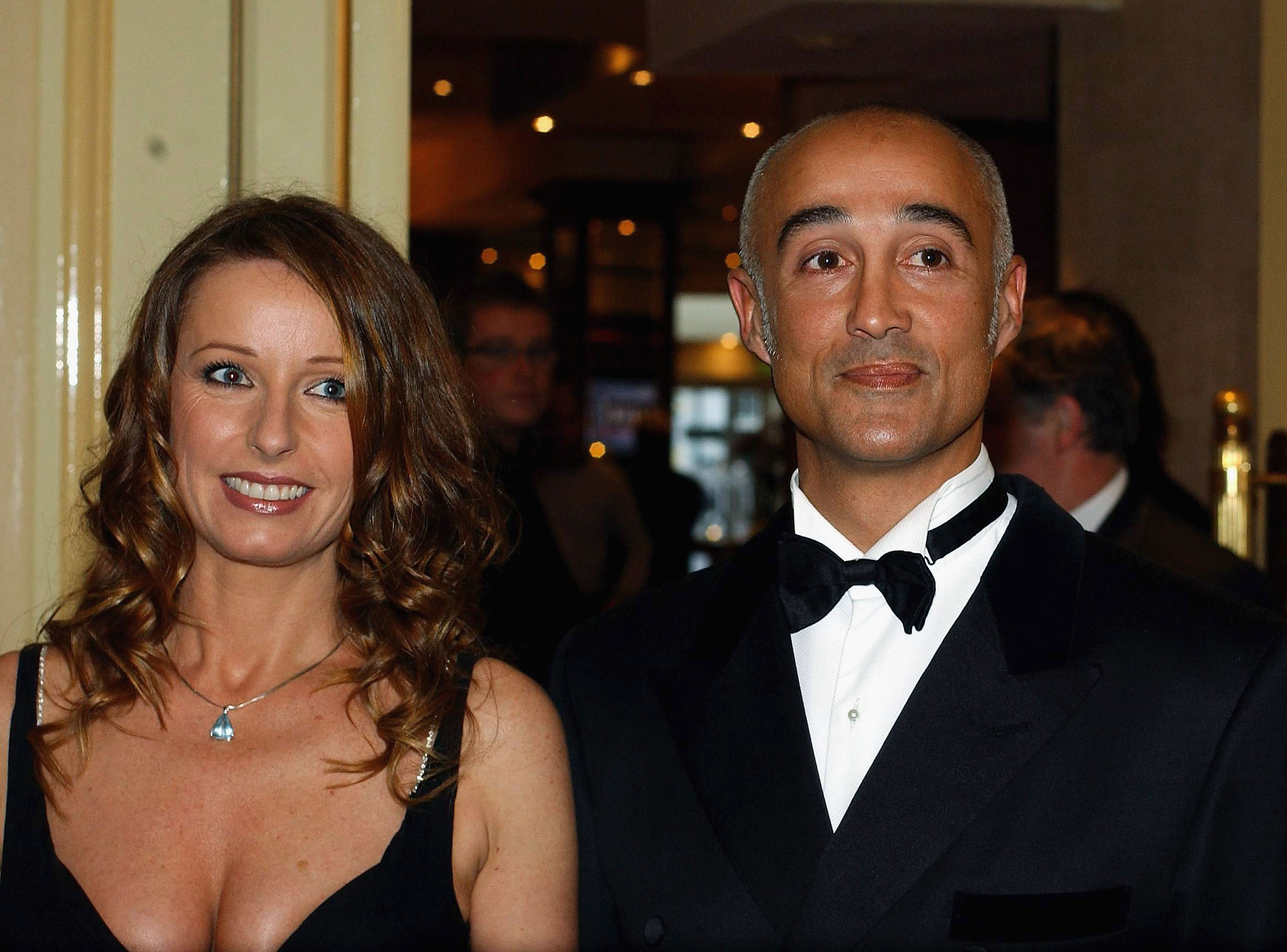 DUBLIN, IRELAND - MAY 5: (L-R) Wham's Andrew Ridgely and wife Bananarama's Keren Woodward attend Keith O'Neill's charity benefit dinner at The Burlington Hotel on May 5, 2005 in Dublin, Ireland.