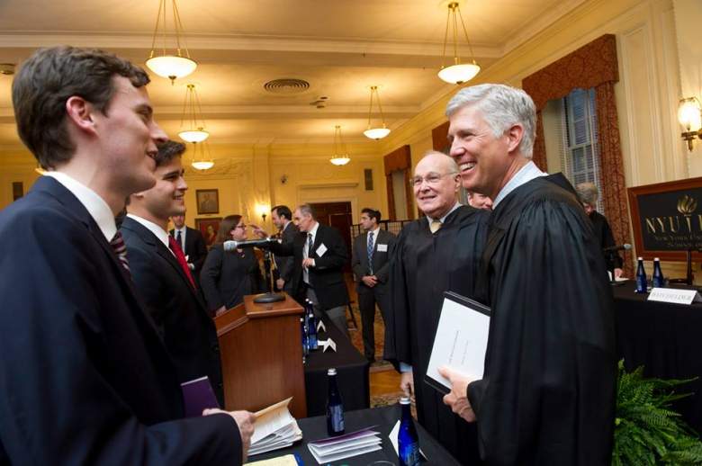 Supreme Court candidate Neil Gorsuch speaks with students. (Facebook)