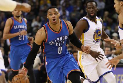 WATCH: Oklahoma City’s Russell Westbrook Forgets to Dribble