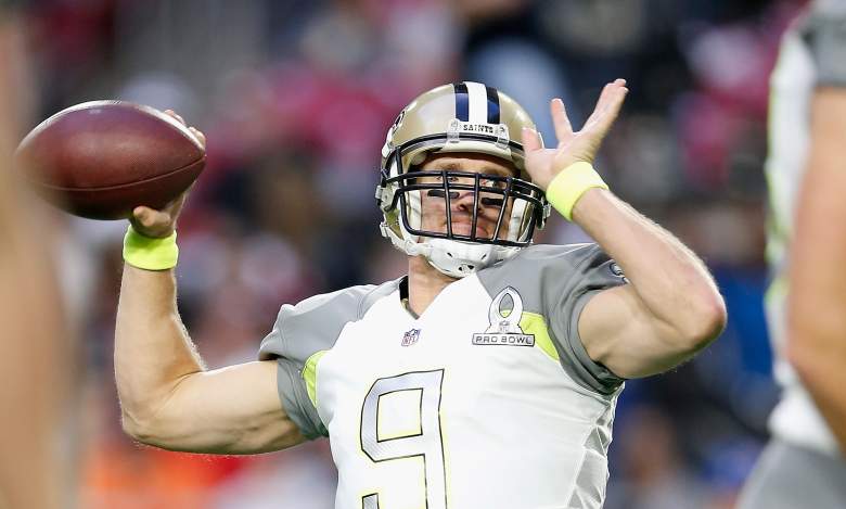 Saints quarterback Drew Brees is one of the NFC signal callers. (Getty)
