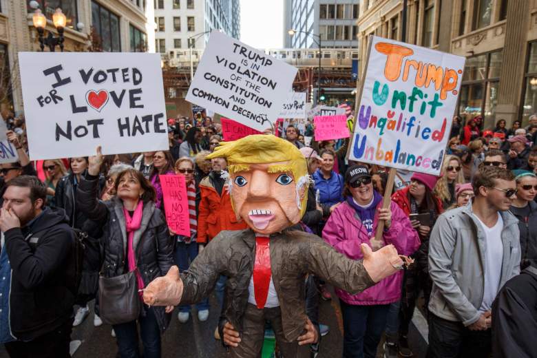 CHICAGO, IL - JANUARY 21: Protesters participate in the Women's March on January 21, 2017 in Chicago, Illinois. Thousands of demonstrators took to the streets in protest after the inauguration of President Donald Trump. (Photo by John Gress/Getty Images)