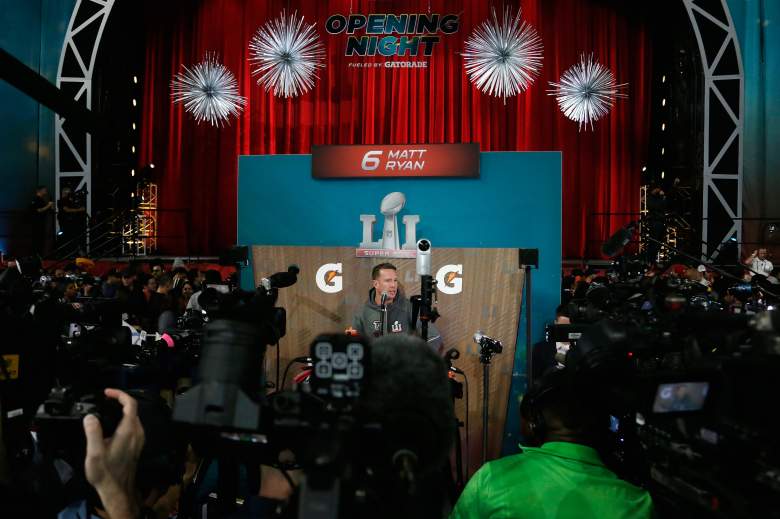 super bowl opening night media day 2017 pictures photos falcons patriots