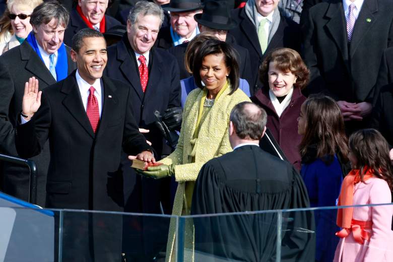 Barack Obama is sworn as president of the United States in January 2009. (Getty)