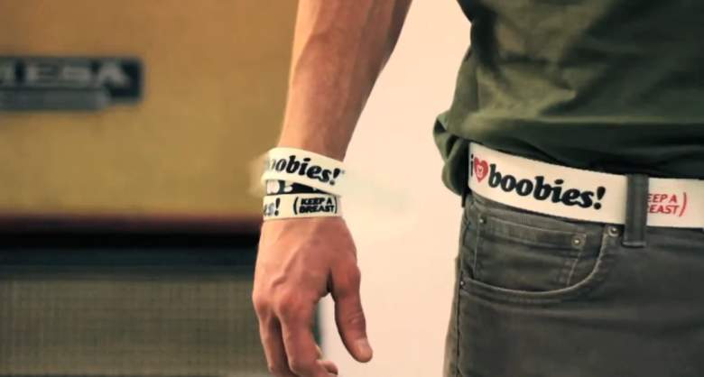 In 2013, a school district banned students from wearing 'I Heart Boobies' bracelets. (YouTube/keep-a-breast.org/