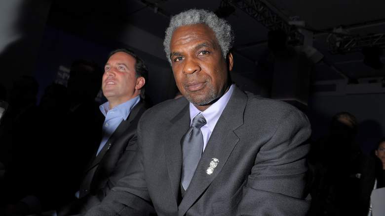 charles oakley fight video, watch, james dolan, escorted from game, push, shove, new york knicks