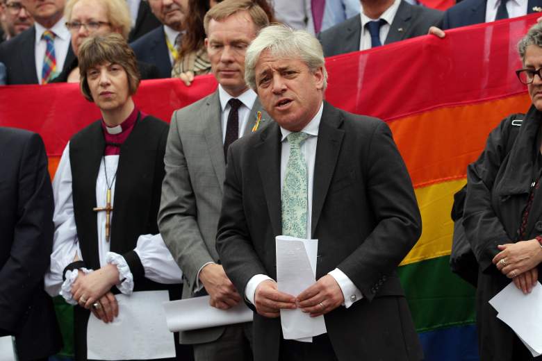 John Bercow speaks at a tribute to the victims of the Orlando nightclub shooting on June 13th, 2016 in London, England. (Getty)