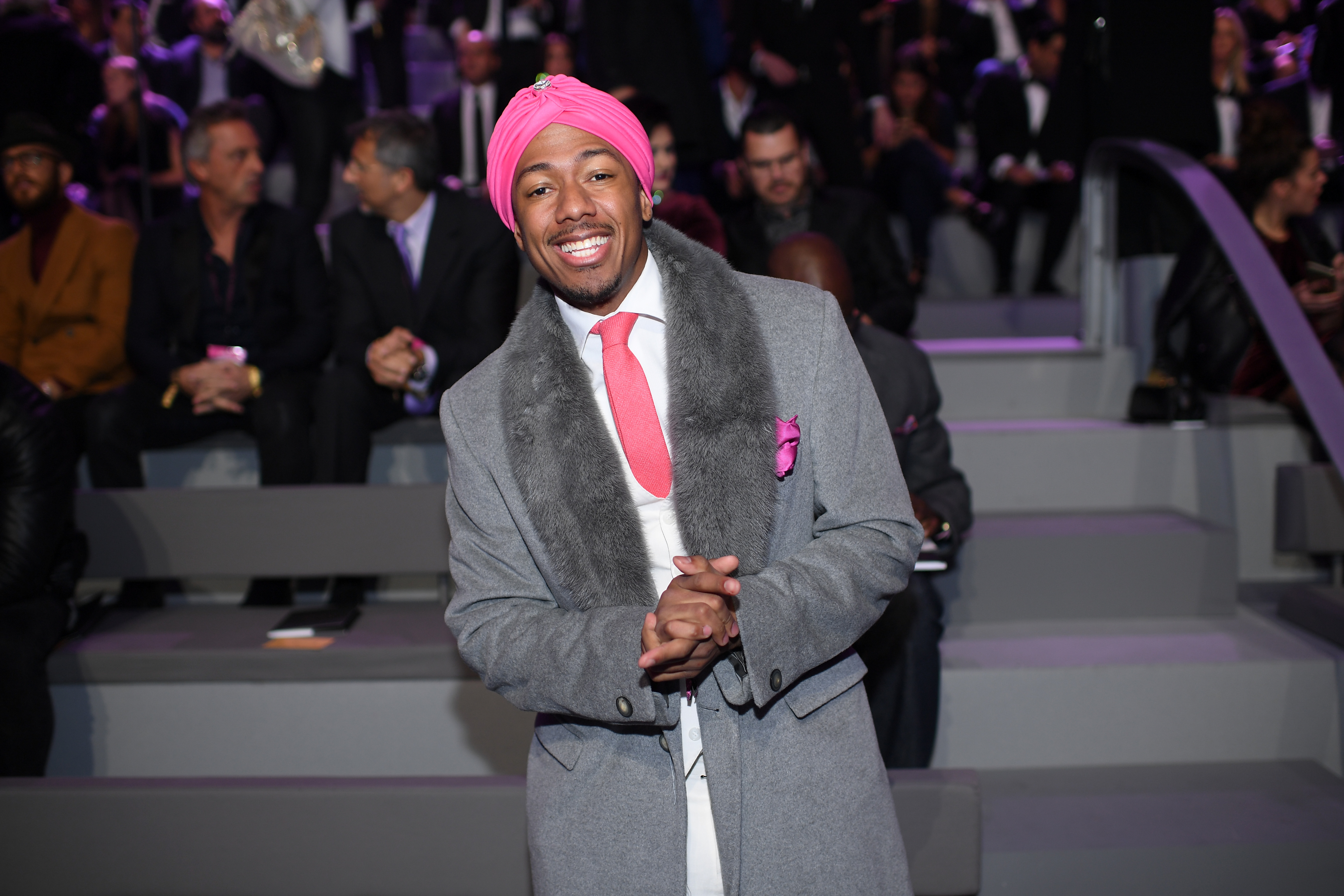 Nick Cannon attends the Victoria's Secret Fashion Show on November 30, 2016 in Paris, France. (Photo by Dimitrios Kambouris/Getty Images for Victoria's Secret)