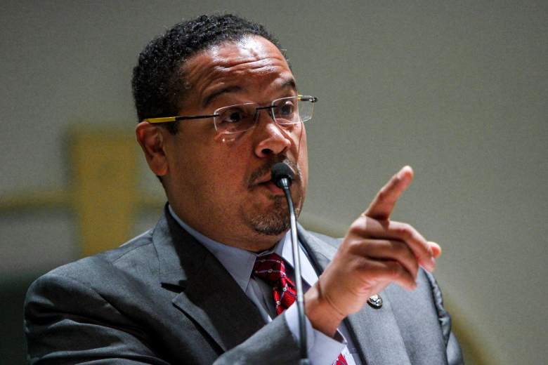 DETROIT, MI - DECEMBER 22:  U.S. Rep. Keith Ellison (D-MN) holds a town hall meeting at the Church of the New Covenant-Baptist on December 22, 2016 in Detroit, Michigan. Ellison, a candidate to lead the Democratic National Committee, spoke at the church where his brother Brian is a pastor.  (Photo by Sarah Rice/Getty Images)